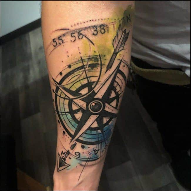 nautical star compass tattoos