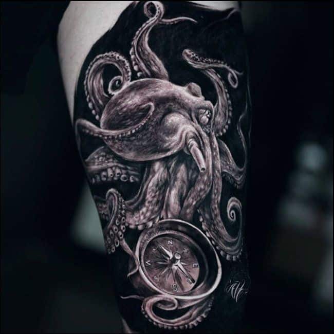 amazing compass tattoos for men