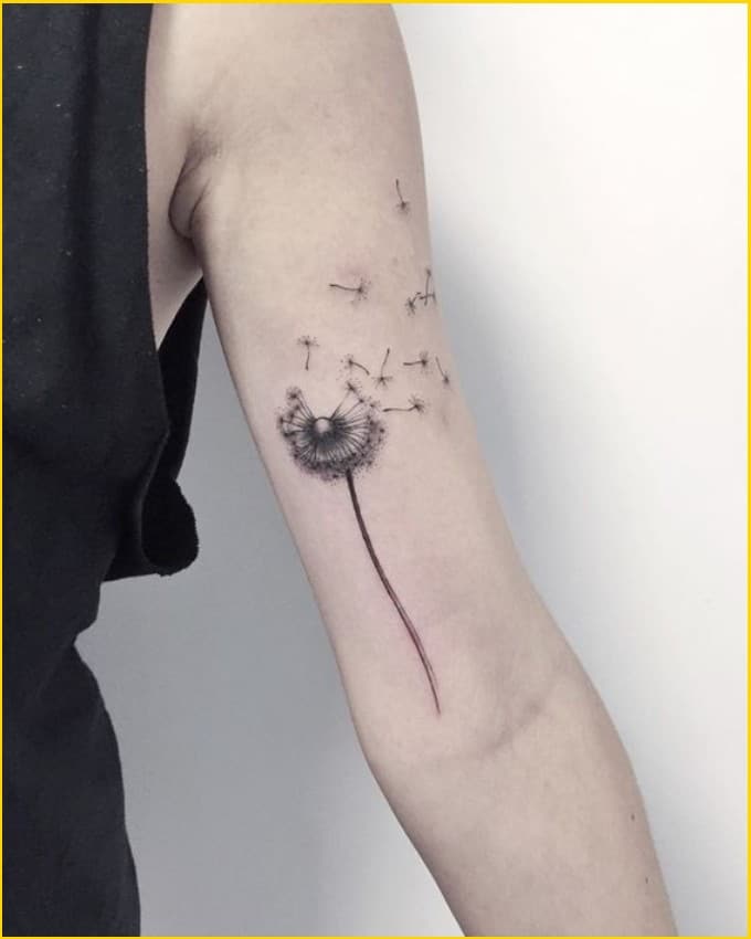 Best dandelion tattoos forearms