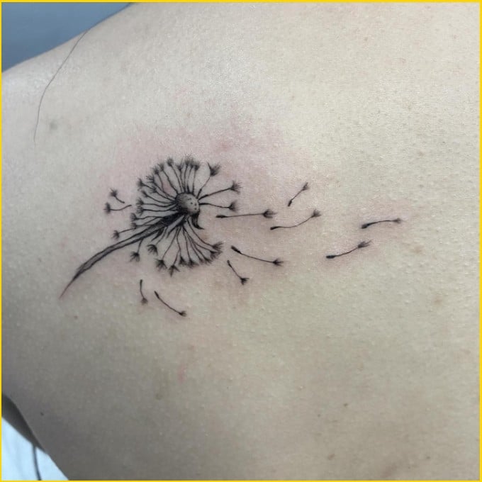 Best dandelion tattoos for girls