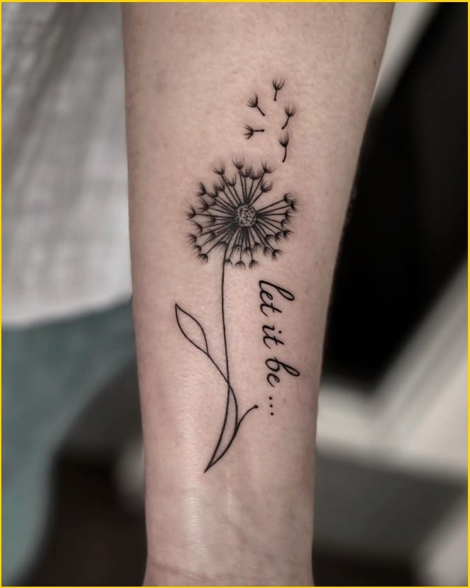 Best dandelion tattoos with quotes