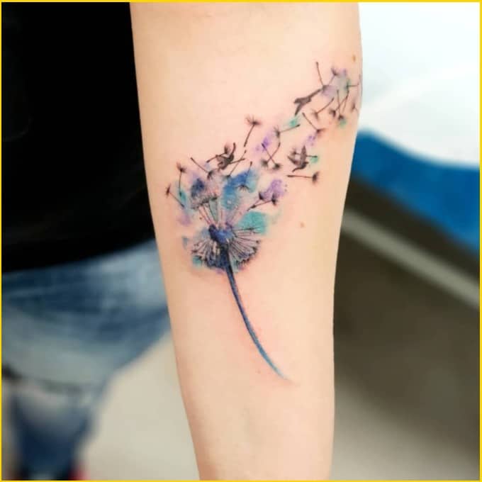 Best dandelion tattoos for girls