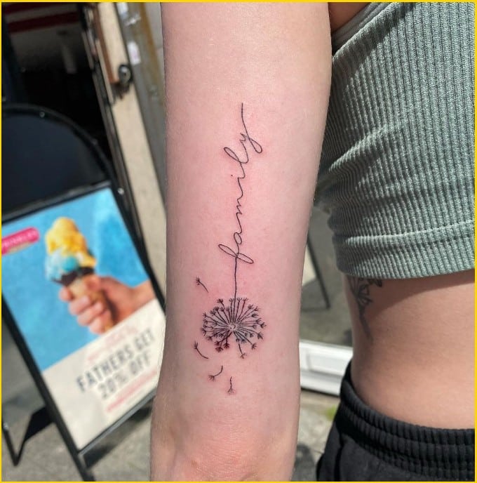 Best dandelion tattoos for girls