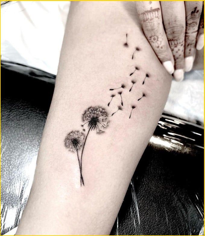 Best dandelion tattoos 