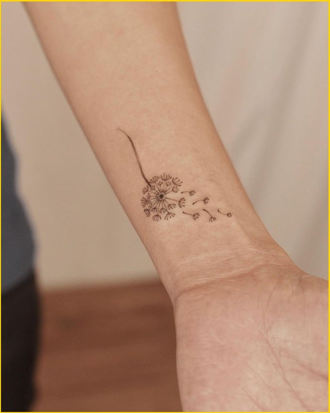 Best dandelion tattoos for wrist