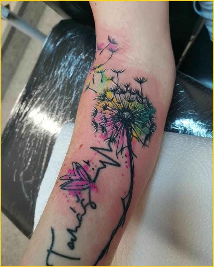 faith hope love dandelion tattoos