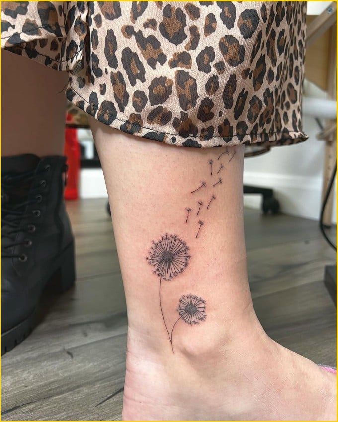 dandelion seed tattoo