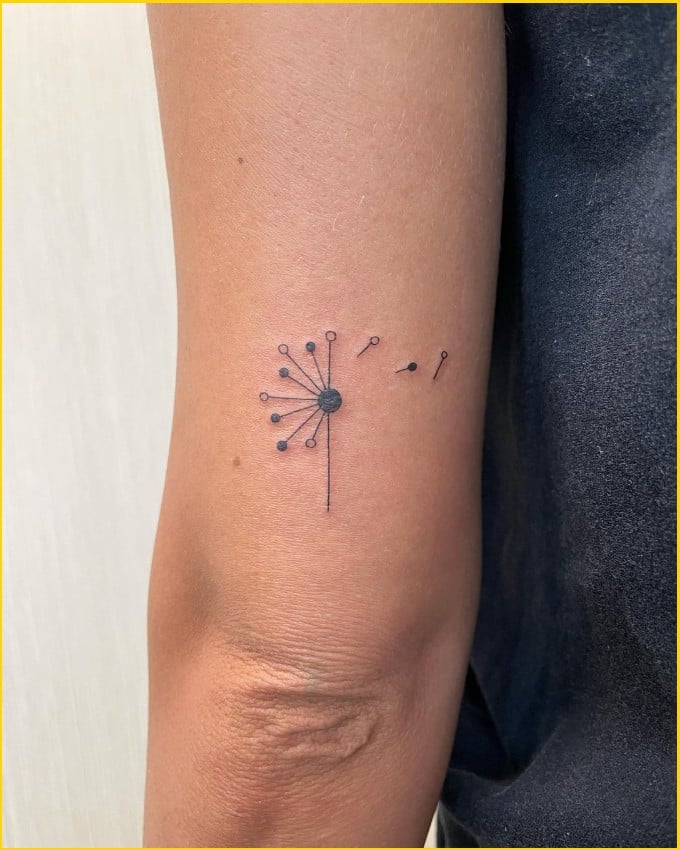 small dandelion tattoo