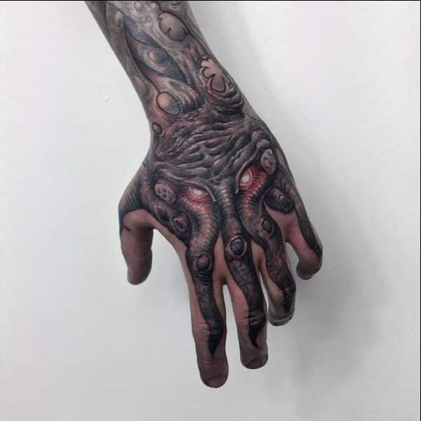 scary hand tattoos