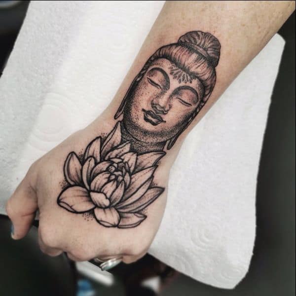 small Buddha tattoos for hands