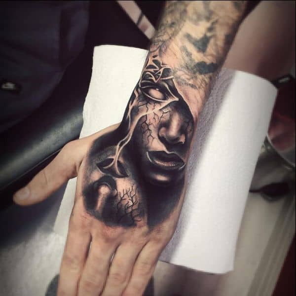 mens hand tattoos