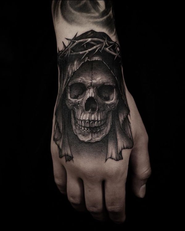 skeleton hand tattoo designs