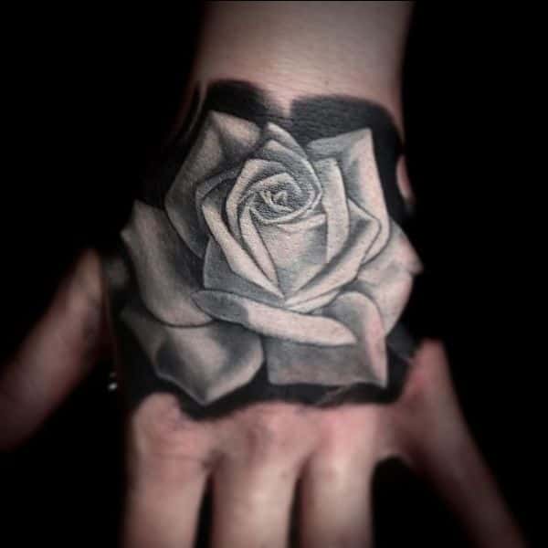 small rose tattoos for hands
