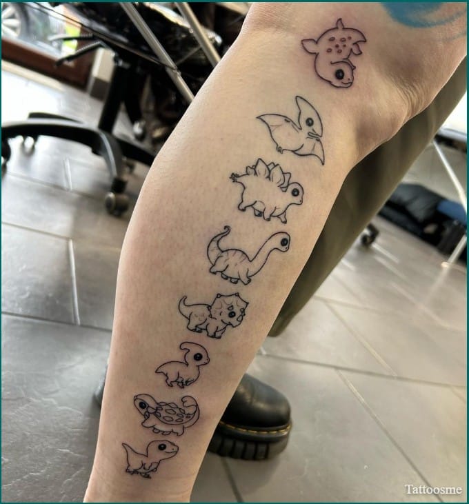 leg patchwork tattoos