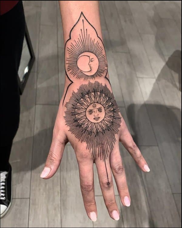 best sun tattoo designs
