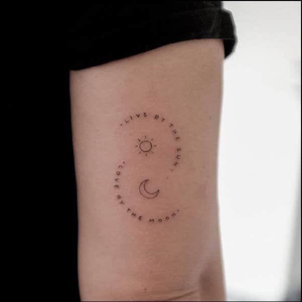 sun and moon tattoos for men and women