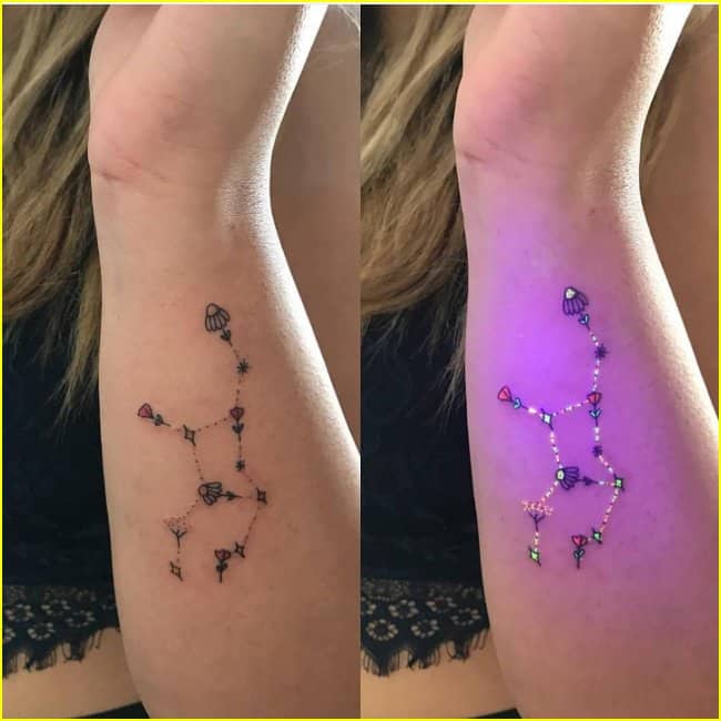 constellations stars tattoos on wrist