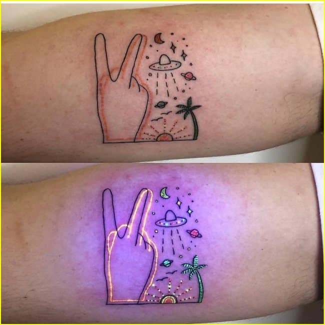 uv tattoos in daylight