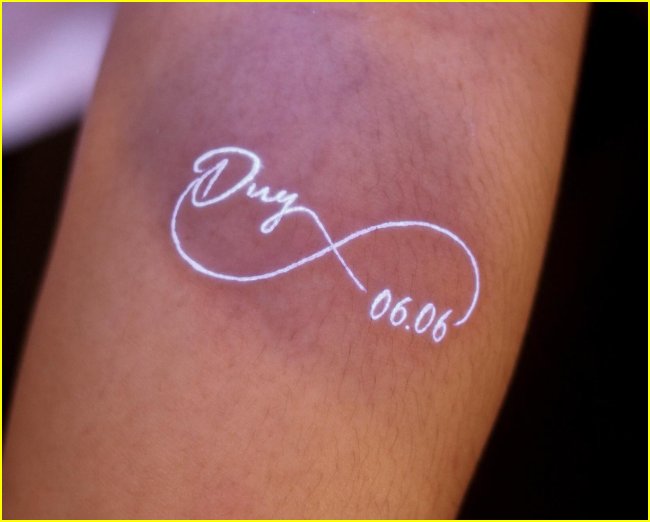 infinity uv ink tattoo ideas