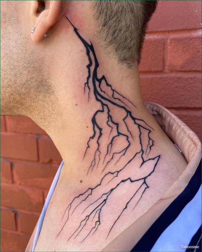 dark lightning tattoo