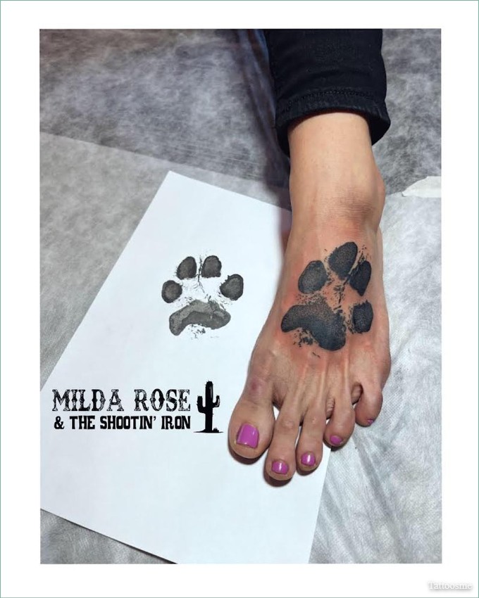 dog foot print tattoo 