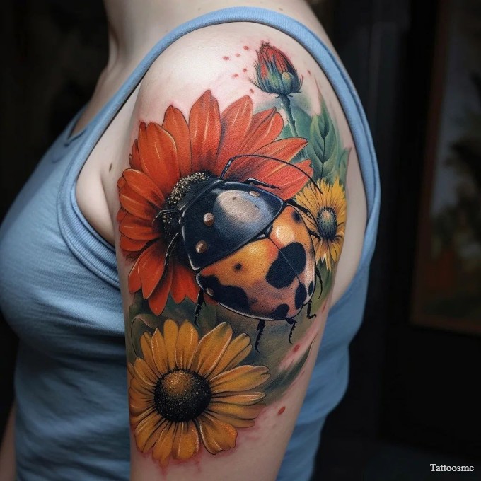 flower half sleeve tattoo 