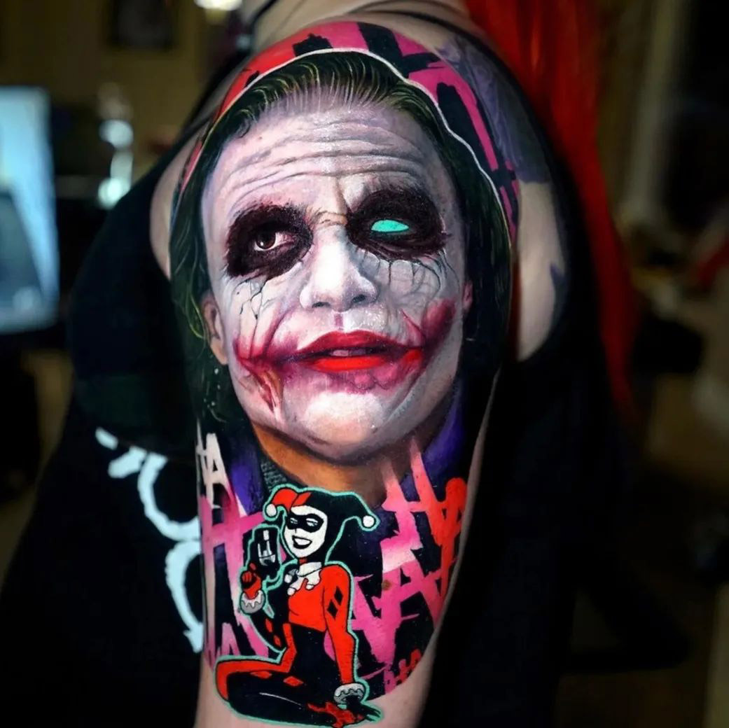 joker half sleeve tattoos 