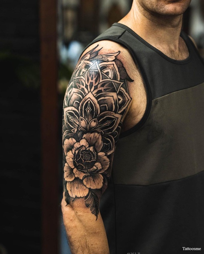 Shoulder Half Sleeve Tattoo Ideas For Men Photos 9635