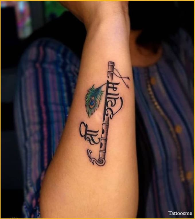 khatu shyam baba tattoo  on wrist for men