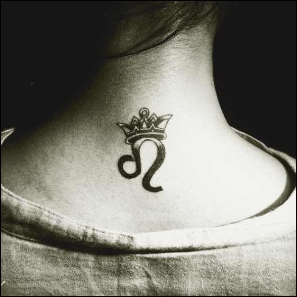 leo crown neck tattoos