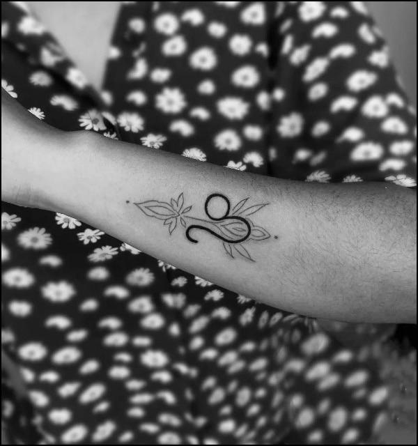 leo tattoo forearm