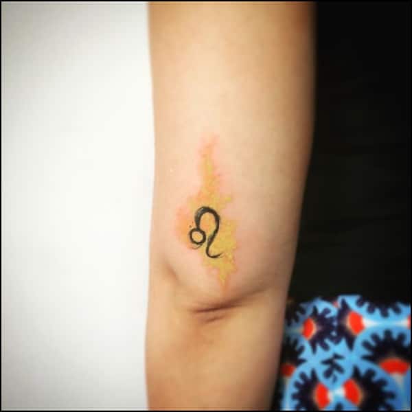 leo tattoos elbow