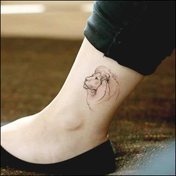 leo foot tattoos