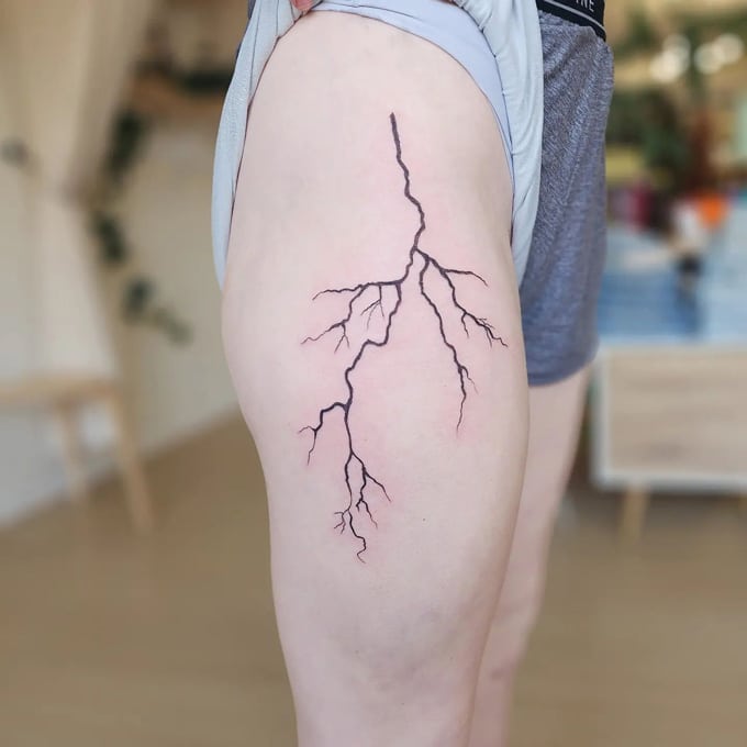 lightning strike tattoo