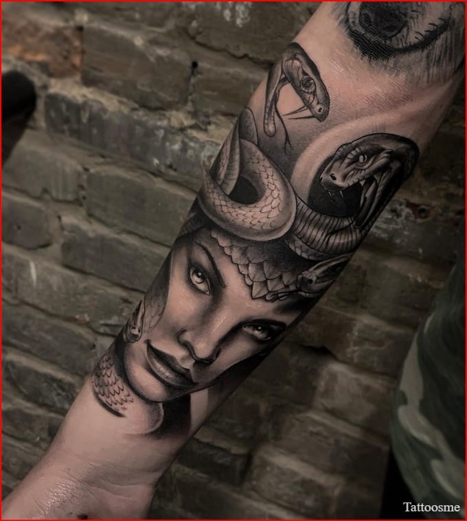 medusa tattoo dark
