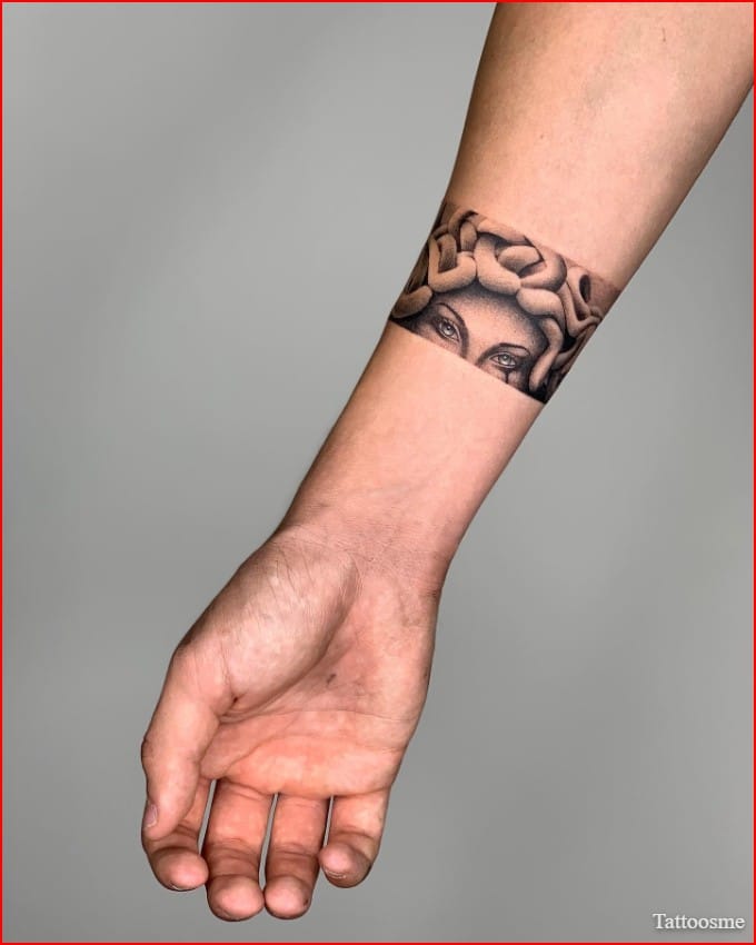medusa armband tattoo forearm