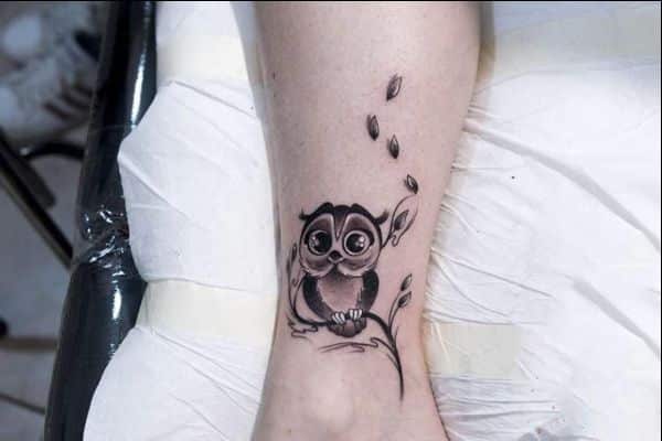 small owl tattoo