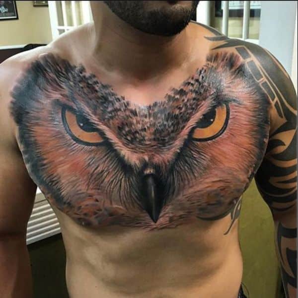 chest owl tattoo  KickAss Things