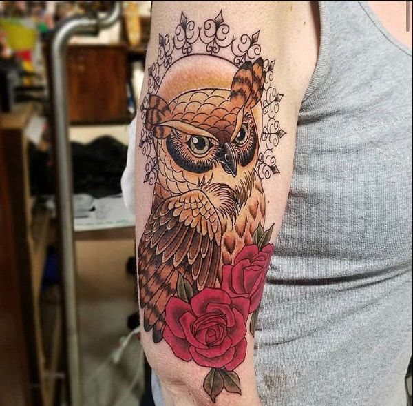 barn owl tattoo