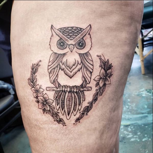 blue owl tattoo