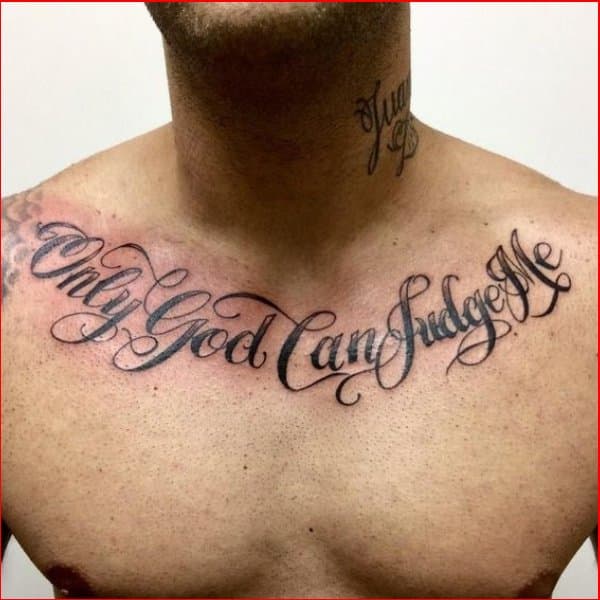 best quote tattoos for men on chest