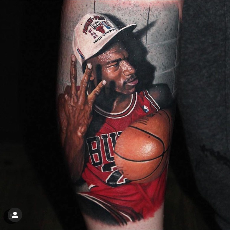 realism portrait forearm tattoos for men