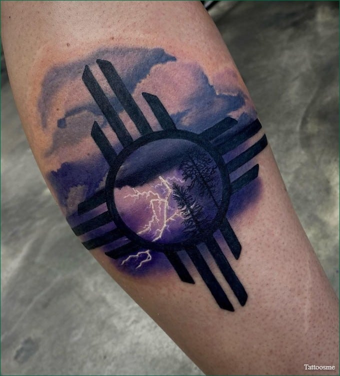 realistic lightning tattoo