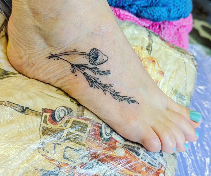 side foot tattoos 