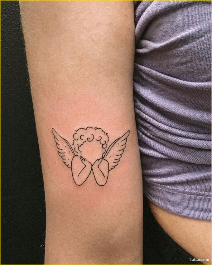 small angel tattoos