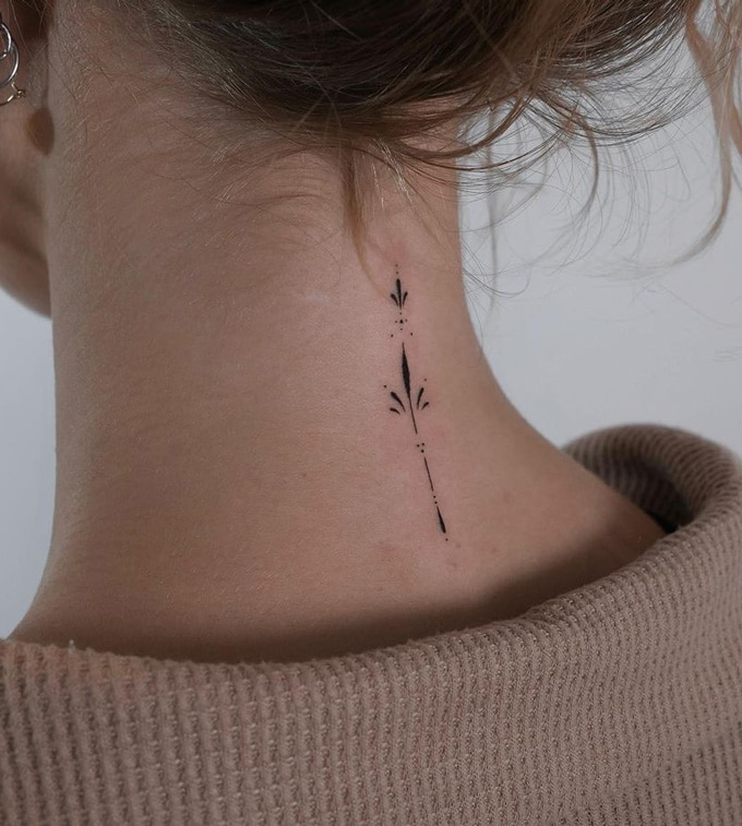 small neck tattoos