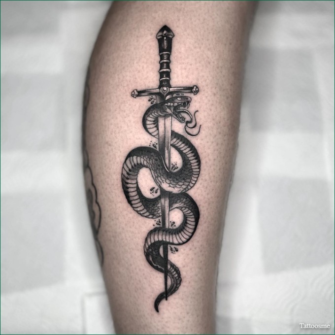 snake and dagger tattoo