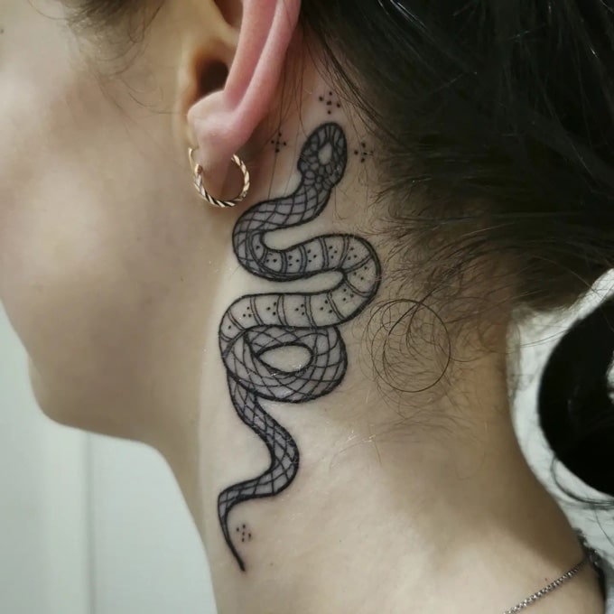 snake neck tattoos