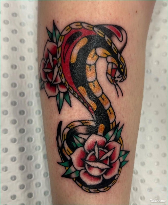 traditional snake tattoo