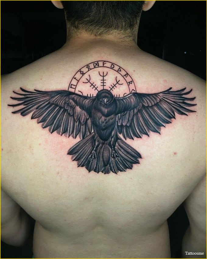 viking raven tattoo designs